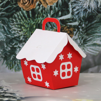 크리스마스 작은 집 사탕 선물 포장 상자 DD-11398